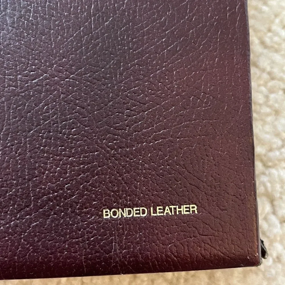 Holy Bible KJV Concordance Words of Christ in Red Regency Leather 1972 Gold Page